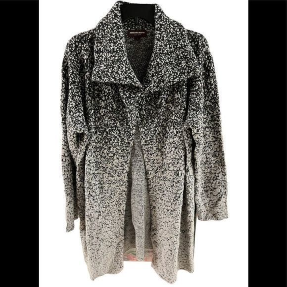 Johnston & Murphy‎ womens large gray/black cardigan